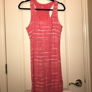 Comfortable tie-dye sleep dress; built in support