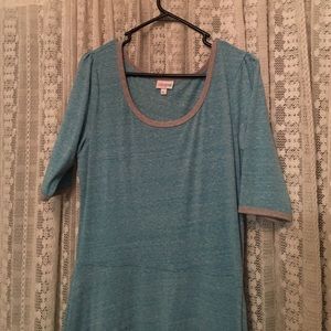 Lularoe teal heathered maxi dress