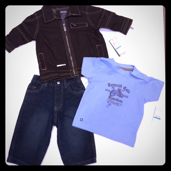 NWT Kenneth Cole 3 Pc outfit boys sz 6/9 Months - Picture 1 of 4