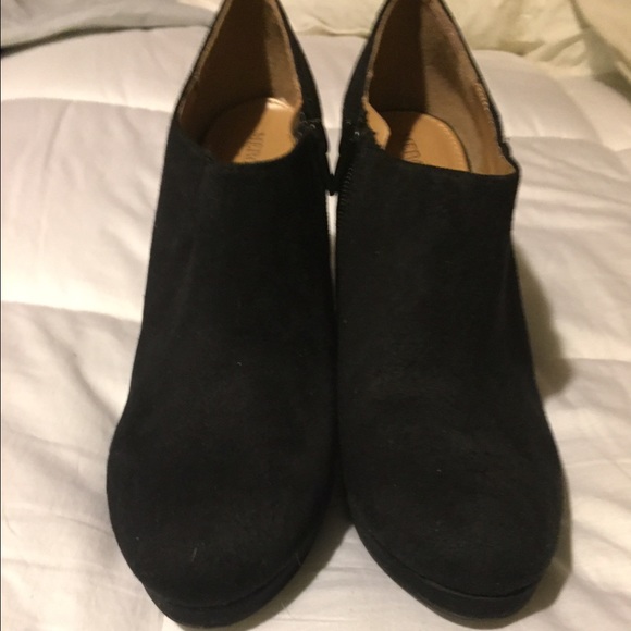 Black suede booties