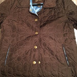 Brown Quilted Coach Jacket