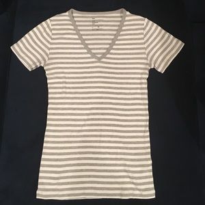 Gap "The Modern Tee" grey and white stripes