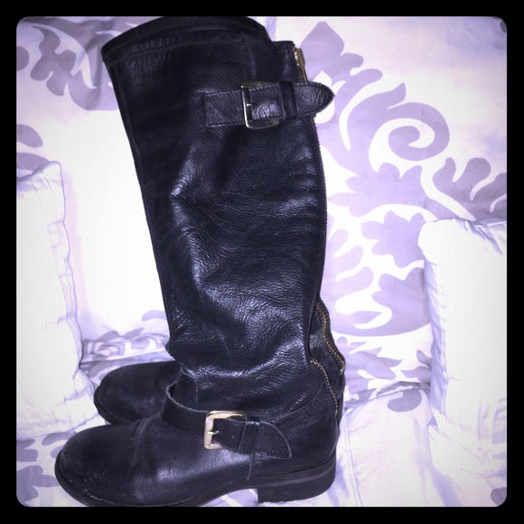 Genuine Steve Madden leather lindy boots