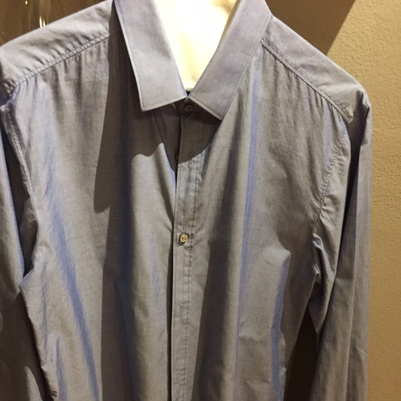 hugo boss dress shirt (red line)