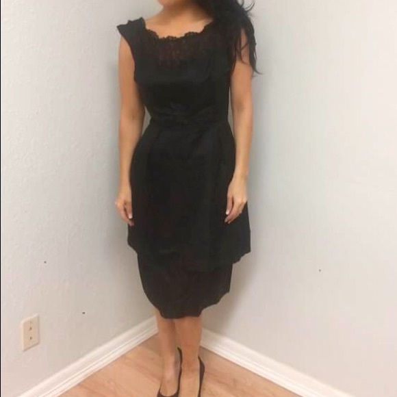Vintage Taffeta & Lace dress