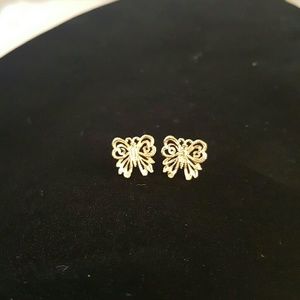 14k Yellow Gold Butterfly Earrings