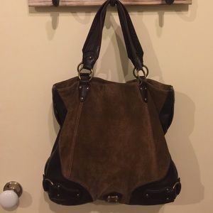 Michael Kors Leather And Suede Brown Bag