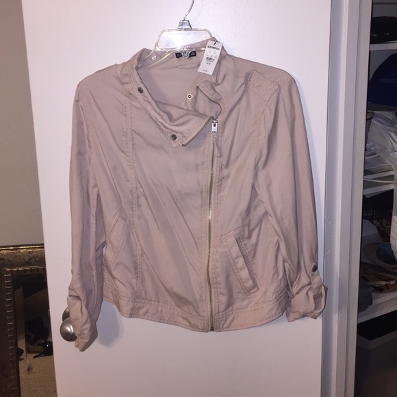 Express Blush Cotton Moto Jacket NWT