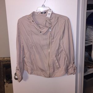 Express Blush Cotton Moto Jacket NWT
