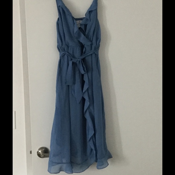 Blue chiffon Maternity Dress