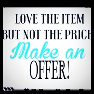 Reasonable  offers accepted