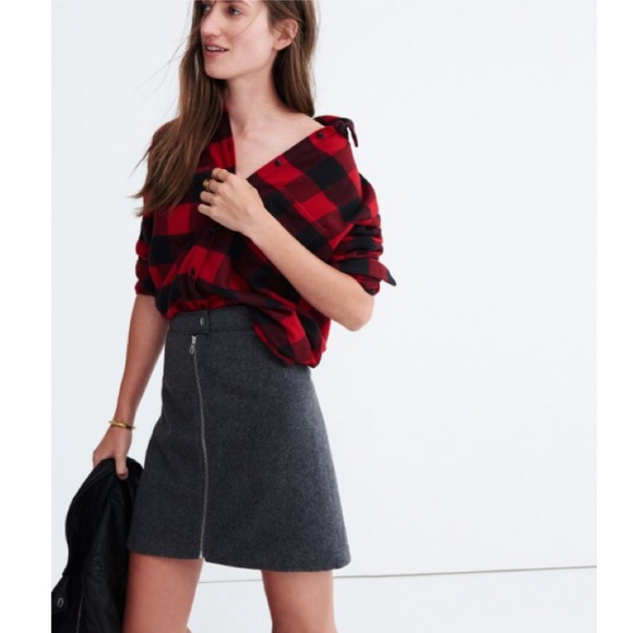 Madewell Dresses & Skirts - NWOT Madewell Studio Zip Wool Blend Skirt