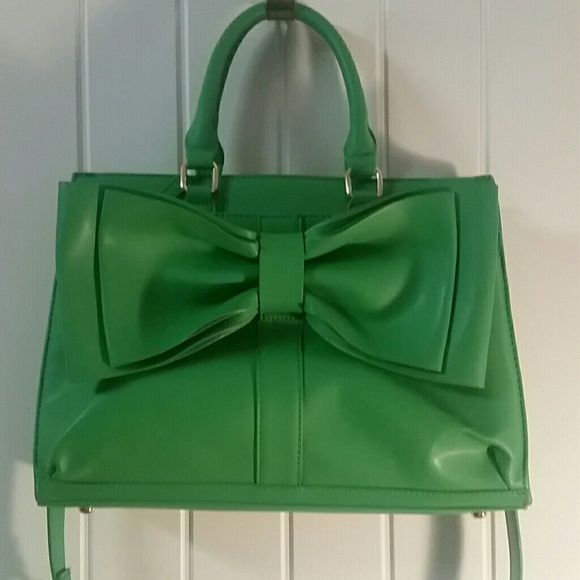 Green Bow Just fab Bag