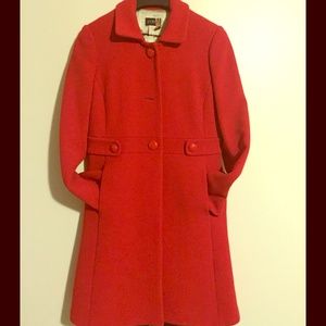 J. Crew Holiday Red Wool Coat