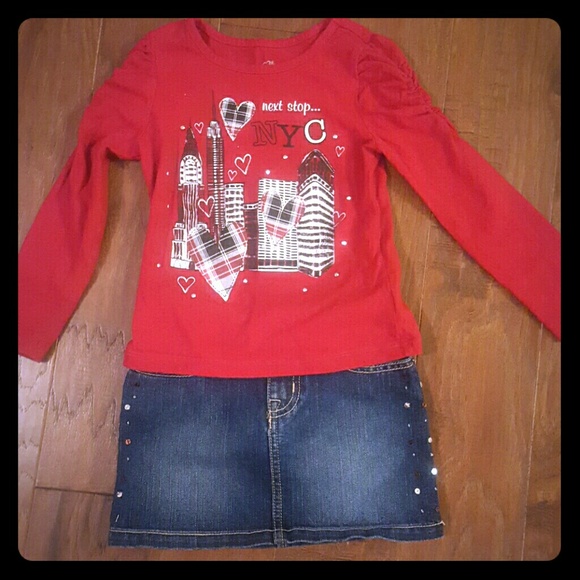 The Children's Place Other - Children's Place Outfit Shirt & Skirt Set 5