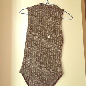 Super soft grey sleeveless bodysuit