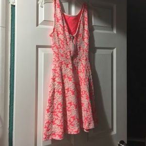 pink and white flowers dress