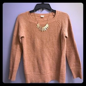 J. Crew Camel Waffle sweater - XS