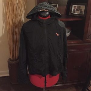 A&F Black Raincoat, Sz M