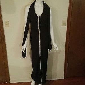 Betsy & Adam formal black dress.