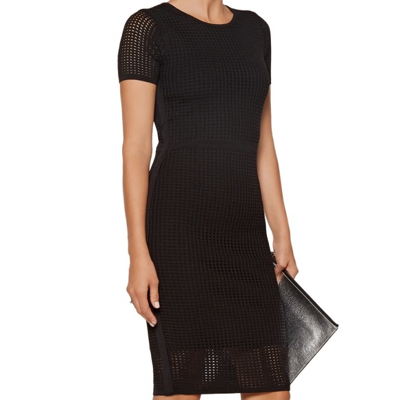 LINE Mesh Fishnet Black Dress Small