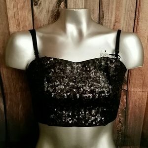 VICTORIAS SECRET PINK sequin crop top