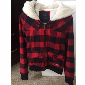 Plaid hooded jacket