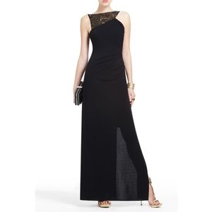 BCBGMAXAZRIA Egeo Sequin Black Dress