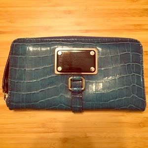 Marc by Marc Jacobs Blue Alligator Print Wallet