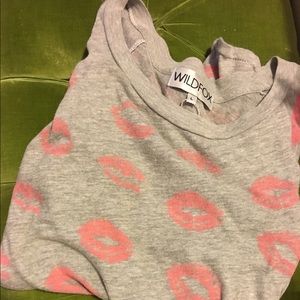 Slouchy jersey Wildfox kisses tee