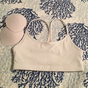 White Fabletics Sports Bra, XS!
