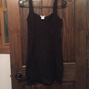 Black mini dress with lace sides and back