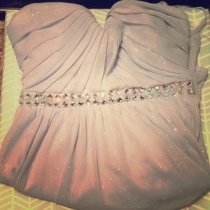 baby blue dress with crystal beading