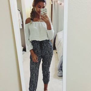 • S O L D • Black and white joggers