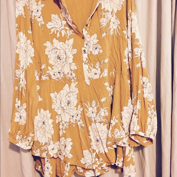 Floral Free People tunic mini dress