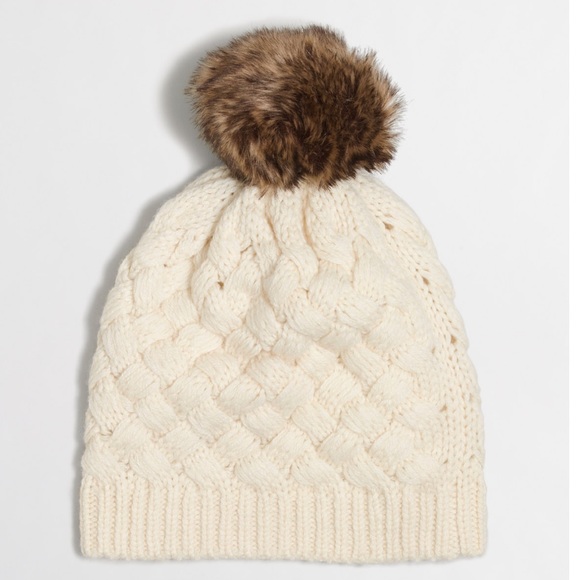 J Crew faux fur Pom Pom 🎩