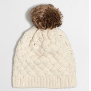 J Crew faux fur Pom Pom 🎩