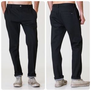 RVCA Duplex pant in black with grey lining