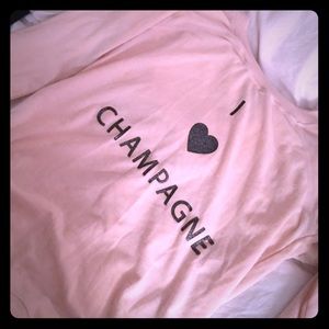 Chaser I ❤️️ champagne thin sweatshirt