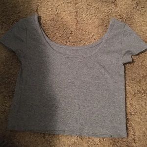 Grey crop top