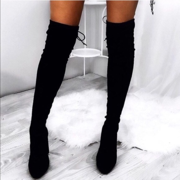 BLACK Thigh high boots