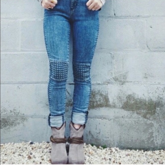 High waisted LF moto jeans