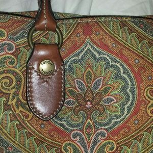 Fossil leather custom handbag