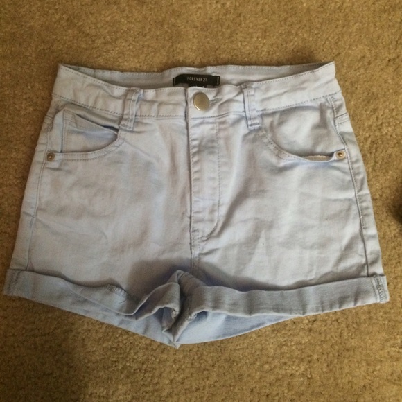 Blue shorts-high waisted