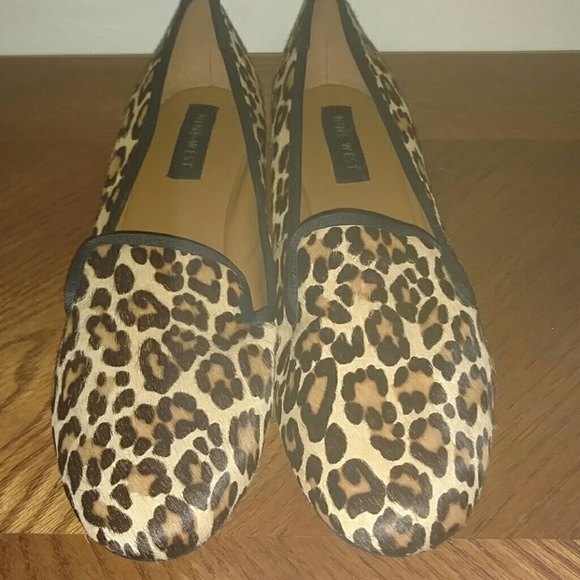 Nine West cheetah print flats