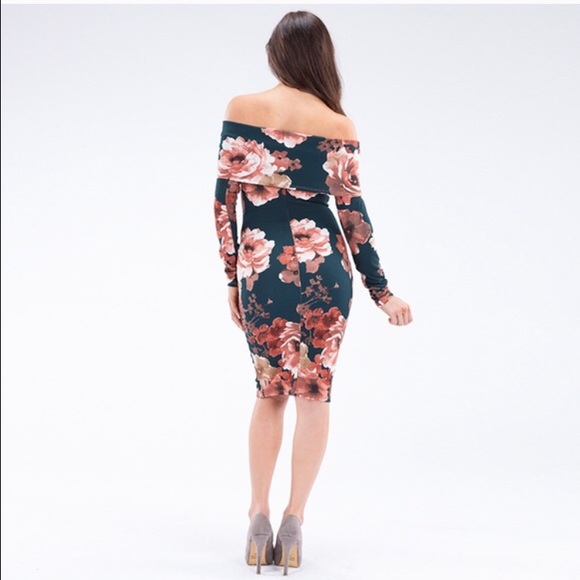 โ๏ธHost Pickโ๏ธFloral Off-Shoulder Dress - Picture 3 of 4