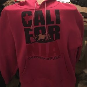 Pink California Republic Drawstring Sweatshirt