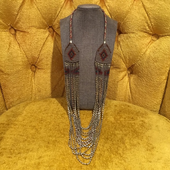 Long Native American inspired necklace