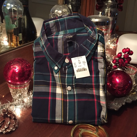 Jcrew long sleeve plaid shirt with tags!