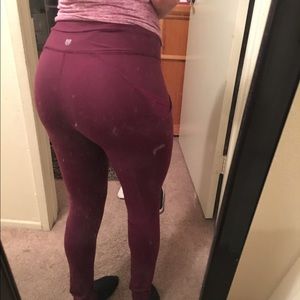 Burgundy leggings